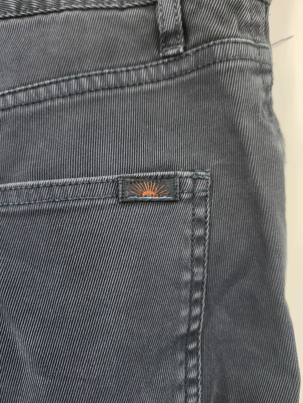 Faherty Jeans Mens 33 Stretch Terry 5 Pocket Blue Regular Straight Denim Pants
